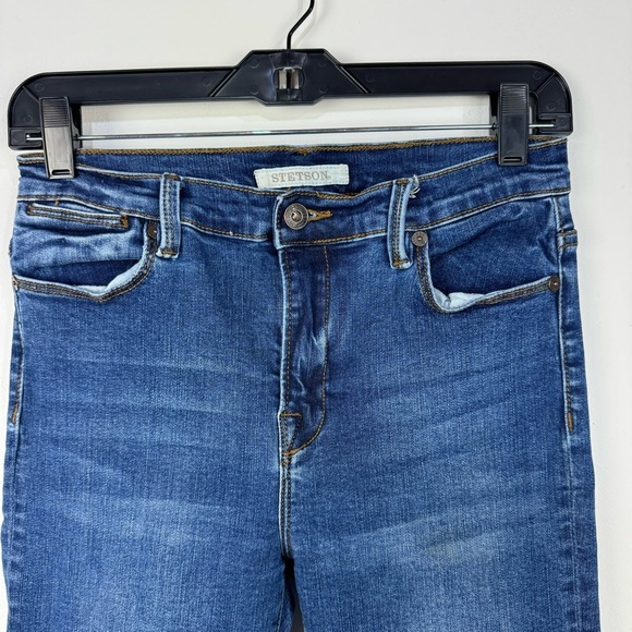 Stetson high rise flare denim jeans western rodeo festival bell bottoms - Picture 3 of 5